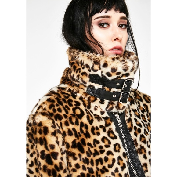 NWT Blank NYC Note To Self Faux Fur Biker Jacket - Picture 3 of 7